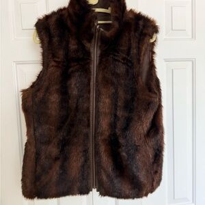 Faux Fur Brown reversible Vest